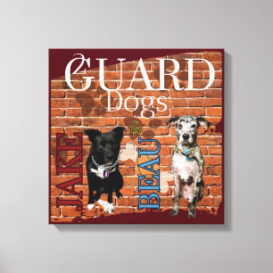 Toile 2 chiens de garde