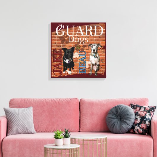 Toile 2 chiens de garde (Insitu(Salon))