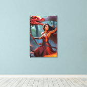 Toile #2 Dragon Lady (Insitu (Plancher de Bois))