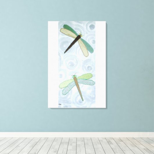 Toile 2 libellules #1 (Insitu (Plancher de Bois))