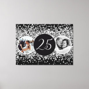 Toile 2 Photo Anniversaire du Mariage Argent