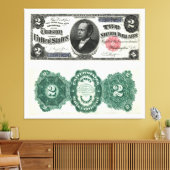 Toile 2 $ Série de certificats en argent de billets 1891 (Insitu(Salon))