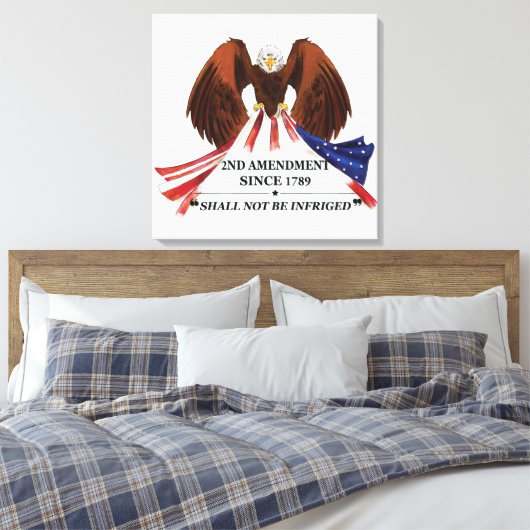 Toile 2e amendement Oreiller (Insitu(Chambre))