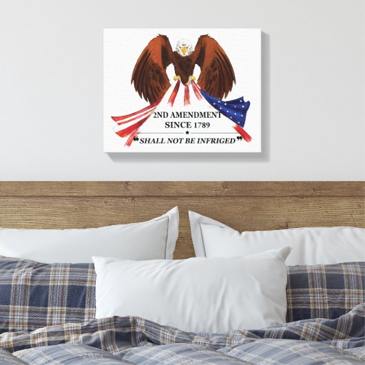 Toile 2e amendement Oreiller (Insitu(Chambre))