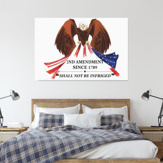 Toile 2e amendement Oreiller (Insitu(Chambre))