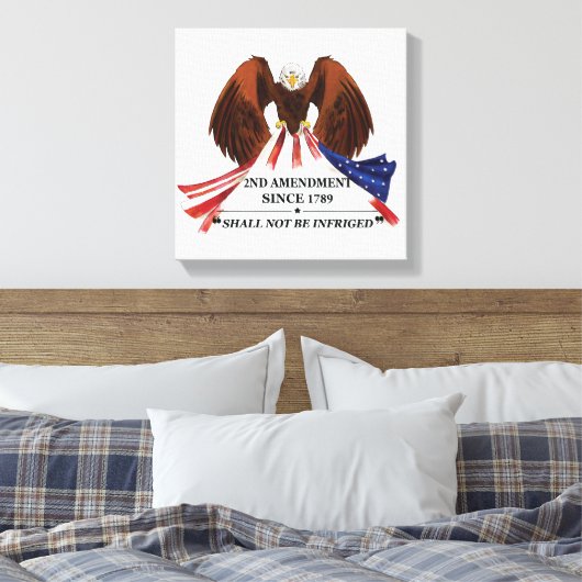 Toile 2e amendement Oreiller (Insitu(Chambre))