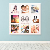 Toile 30e anniversaire rose or nom photo collage (Insitu (Plancher de Bois))