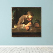 Toile 32x32 Peinture pour garçon de bulle (Insitu (Plancher de Bois))