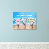 Toile 3 Alpacas La Vie Est Meilleure À La Plage ! do-it- (Insitu (Plancher de Bois))