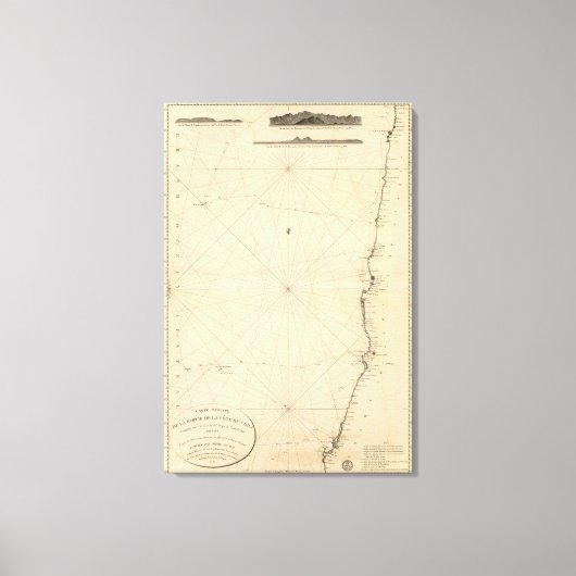 Toile 3 vues côtières, Chili (Recto)