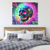 Toile 3D Colorful Skull (Insitu(Chambre))