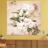 Toile 3D Vintage Flowers (Insitu(Salon))