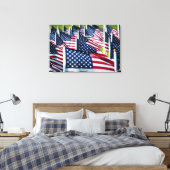 Toile 400 drapeaux flottant fièrement dans un champ (Insitu(Chambre))