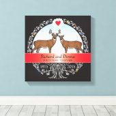 Toile 40e anniversaire de Mariage personnalisé, Buck & D (Insitu (Plancher de Bois))