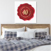 Toile 40e anniversaire sceau de cire rouge (Insitu(Chambre))