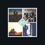 Toile 4 Collage de photos Monogrammé<br><div class="desc">4 Collage de photos Monogrammed créé par vous peintures murales personnalisées - Toile Imprimer de Ricaso - ajoutez vos propres photos et texte à cette grande toile</div>