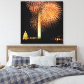 Toile 4 juillet, Firework Display, Skyline (Insitu(Chambre))