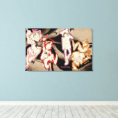 Toile 4 Petits monstres - Groupe (Insitu (Plancher de Bois))