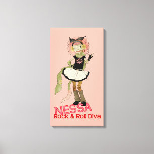 Toile 4 petits monstres - Nessa