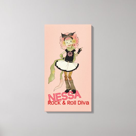 Toile 4 Petits monstres - Nessa (Recto)