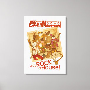 Toile 4 Petits monstres - Rock the House