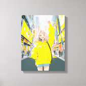 Toile 5万人達成に笑顔が溢れるJKアートパネル｜寿司娘 GenerativeAI (Recto)