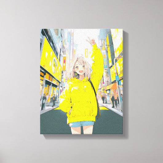 Toile 5万人達成に笑顔が溢れるJKアートパネル|寿司娘 GenerativeAI (Recto)