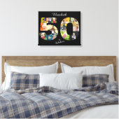 Toile 50 et Fabulous Multi Photo Friend 50e anniversaire (Insitu(Chambre))