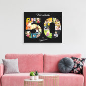 Toile 50 et Fabulous Multi Photo Friend 50e anniversaire (Insitu(Salon))