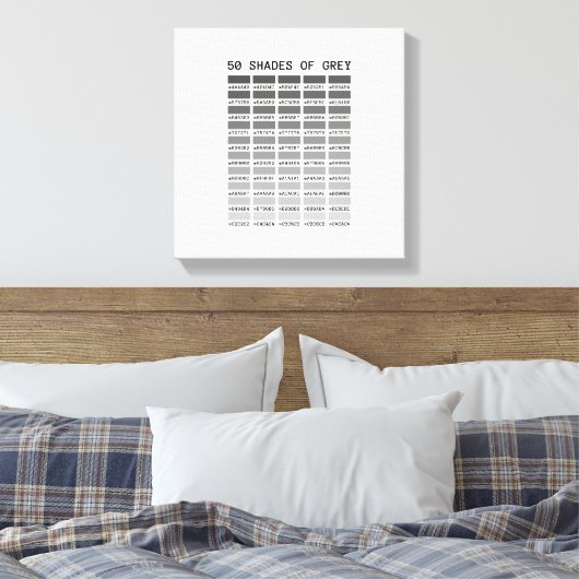 Toile 50 nuances de gris (Insitu(Chambre))