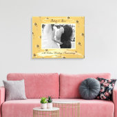 Toile "50e anniversaire de Mariage d'or" Rose (Insitu(Salon))