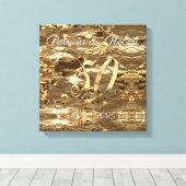 Toile 50e anniversaire de Mariage Mariage d'or (Insitu (Plancher de Bois))