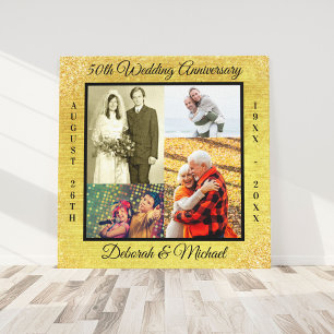 Toile 50e anniversaire de mariage personnalisé avec phot
