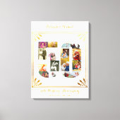 Toile 50e anniversaire du Mariage d'or photo Collage bla (Recto)