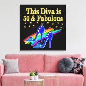 TOILE 50E ANNIVERSAIRE FABULOUS DIVA DESIGN (Insitu(Salon))