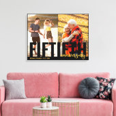 Toile 50e anniversaire Typographie surdimensionnée 2 Pho (Insitu(Salon))