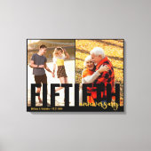 Toile 50e anniversaire Typographie surdimensionnée 2 Pho (Recto)