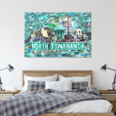 Toile 59.26" x 40.00 Stretched Canvas - Streets of NT  (Insitu(Chambre))