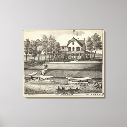 Toile 5th Avenue House, Ocean Beach, NJ (Recto)
