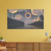 Toile 60" x 40" Canvas Art with "Eclipse" image (Insitu(Salon))