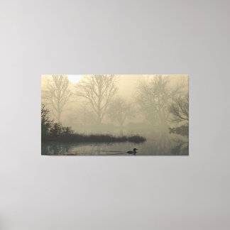 Toile 60" x 40" Canvas Art with "Foggy Dawn" image