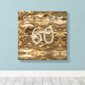 Toile 60e anniversaire de Mariage Mariage de diamants pa (Insitu (Plancher de Bois))