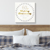 Toile 60e Anniversaire du Mariage diamant Typographie de (Insitu(Chambre))