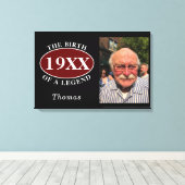 Toile 60e anniversaire Modèle photo naissance d'une lége (Insitu (Plancher de Bois))