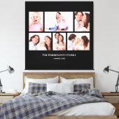 Toile 6 sections Cadres photo personnalisées en noir (Insitu(Chambre))
