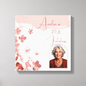 Toile 70 & Fabuleux Parties scintillant rose Fleurs Phot (Recto)