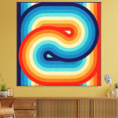 Toile 70s Double Wave (Insitu(Salon))