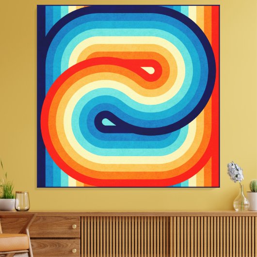 Toile 70s Double Wave (Insitu(Salon))