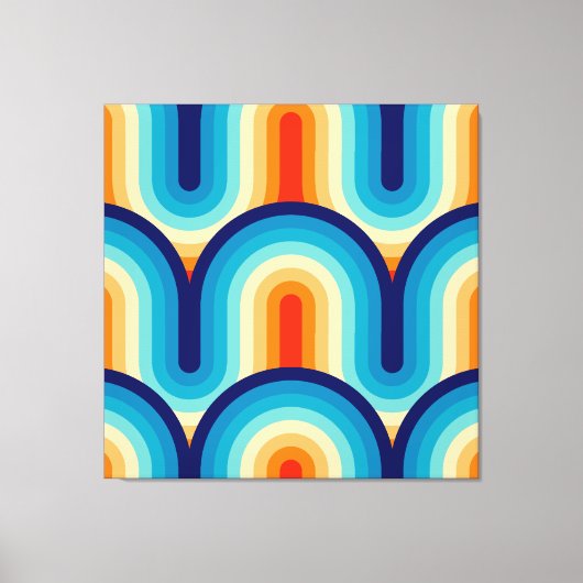 Toile 70s Rainbow Curves (Recto)