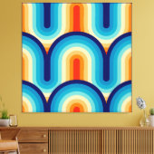 Toile 70s Rainbow Curves (Insitu(Salon))